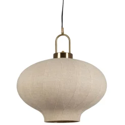 Fabrique de Styles Suspension en lin et doré d45cm - Calypso* Suspensions