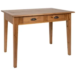 Fabrique de Styles Table à manger 2 tiroirs en sapin et panneau de bois 108x67cm - Terroir* Table De Salle À Manger