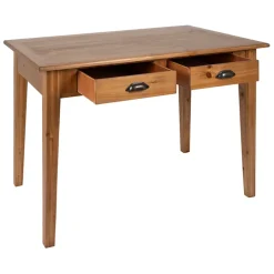 Fabrique de Styles Table à manger 2 tiroirs en sapin et panneau de bois 108x67cm - Terroir* Table De Salle À Manger