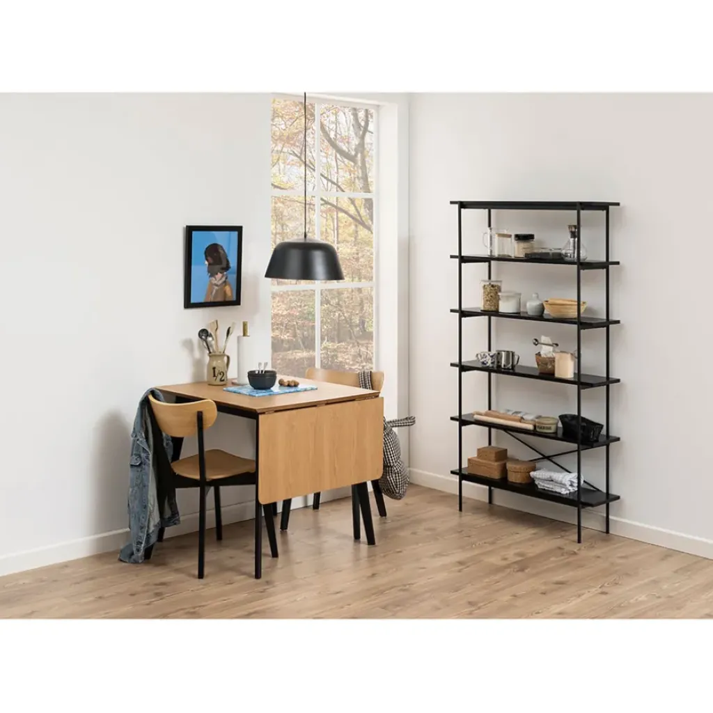 Fabrique de Styles Table à manger avec rallonge en plaqué chêne 120x80cm - Roxy* Table De Salle À Manger