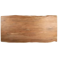 Fabrique de Styles Table à manger en acacia massif et pieds en fer noir 200x100cm - Factory* Table De Salle À Manger