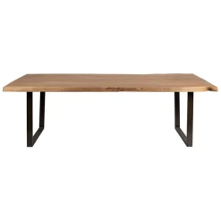 Fabrique de Styles Table à manger en acacia massif et pieds en fer noir 240x110cm - Factory* Table De Salle À Manger