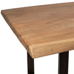 Fabrique de Styles Table à manger en acacia massif et pieds en fer noir 240x110cm - Factory* Table De Salle À Manger