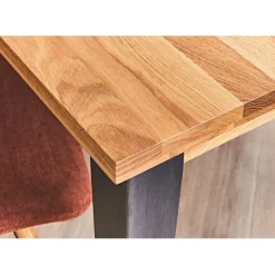 Fabrique de Styles Table à manger en chêne massif et pieds acier 160x90cm- Manny* Table De Salle À Manger