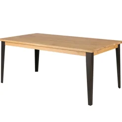 Fabrique de Styles Table à manger en chêne massif et pieds acier L200cm - Manny* Table De Salle À Manger