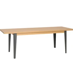 Fabrique de Styles Table à manger en placage chêne 180cm avec allonge 60cm - Manny* Table De Salle À Manger