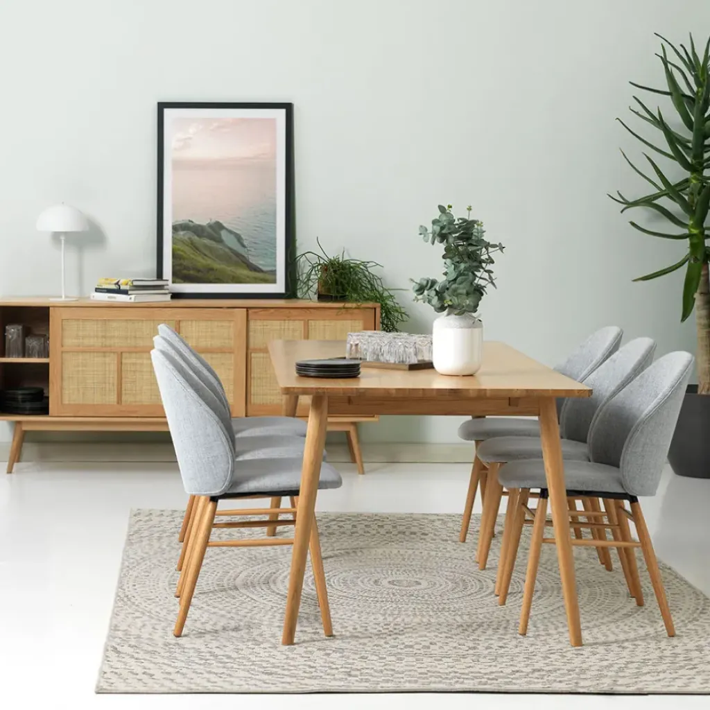 Fabrique de Styles Table à manger en placage chêne 190x90cm - barrali* Table De Salle À Manger