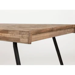 Fabrique de Styles Table à manger en teck massif et pieds métal 200x90cm - Suri* Table De Salle À Manger