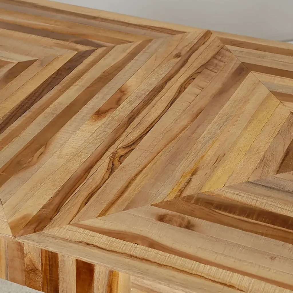 Fabrique de Styles Table à manger en teck recyclé et métal 150x75cm - Wally* Table De Salle À Manger