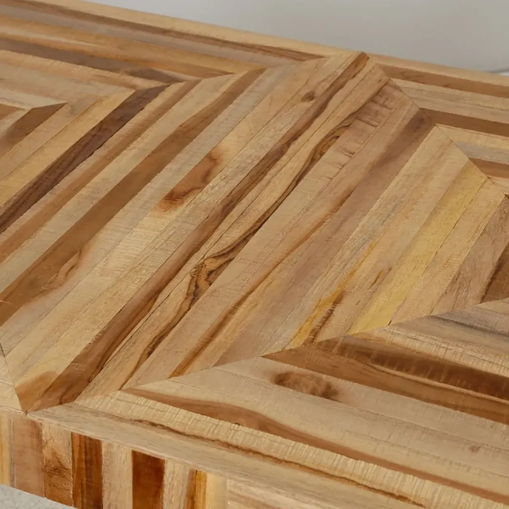 Fabrique de Styles Table à manger en teck recyclé et métal 150x75cm - Wally* Table De Salle À Manger