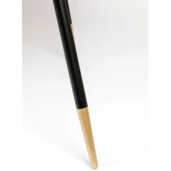 Fabrique de Styles Table à manger ovale en noyer plaqué et métal doré 180x90cm - Denise* Table De Salle À Manger