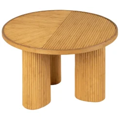 Fabrique de Styles Table basse 3 pieds en bambou et sapin d55xh35cm - Saori* Table Basses