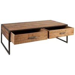 Fabrique de Styles Table basse en acacia et fer noir 120x60cm - Factory* Table Basses