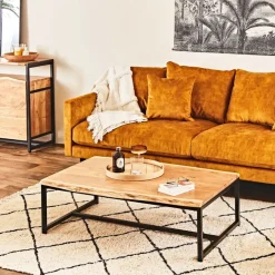 Fabrique de Styles Table basse en acacia et pieds en fer noir - Brooklyn* Table Basses