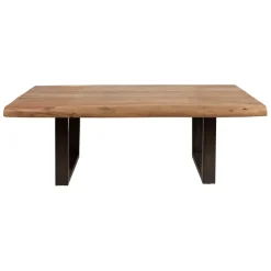 Fabrique de Styles Table basse en acacia massif et pieds en fer noir 130x70cm - Factory* Table Basses