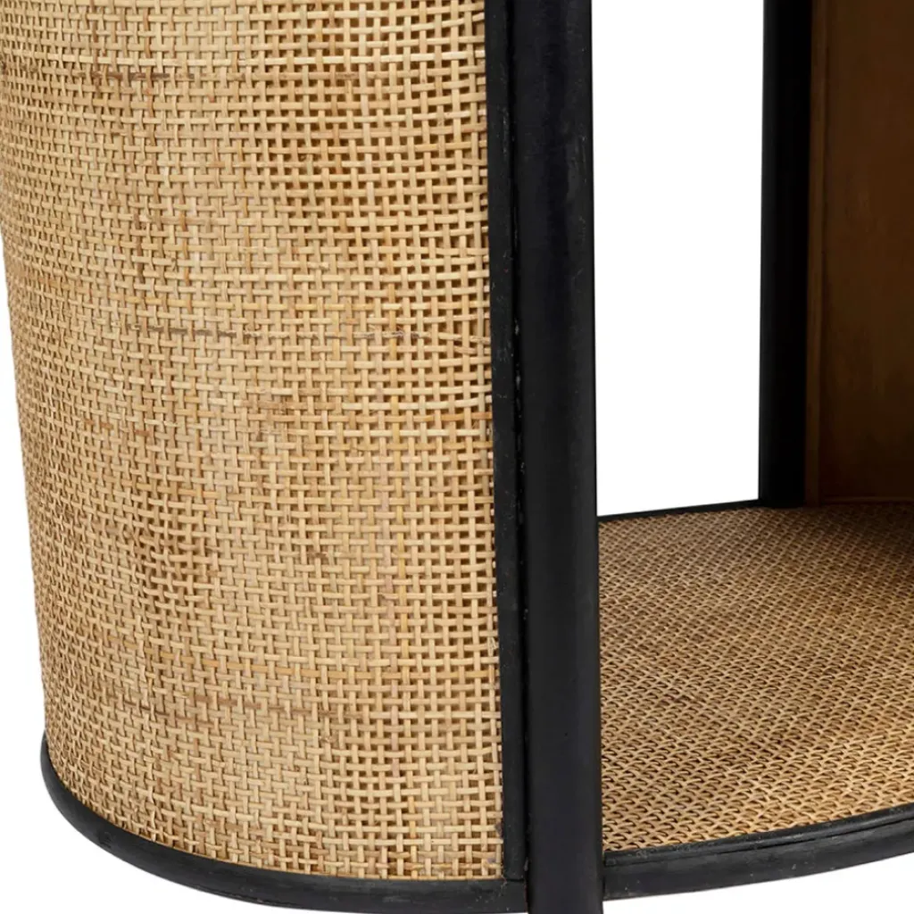 Fabrique de Styles Table basse en rotin et sapin naturel et noir - Balamea* Table Basses