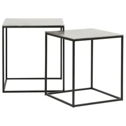 Fabrique de Styles Table basse gigogne carrée (lot de 2) en aluminium et fer - Felia* Table Basses