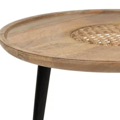 Fabrique de Styles Table basse gigogne (lot de 2) en manguier et fer noir - Balamea* Table Basses