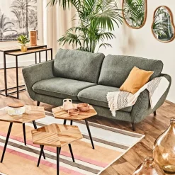 Fabrique de Styles Table basse gigogne (lot de 3) en teck et métal - Woody* Table Basses