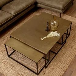 Fabrique de Styles Table basse gigogne (lot de 3) en fer - Félia* Table Basses