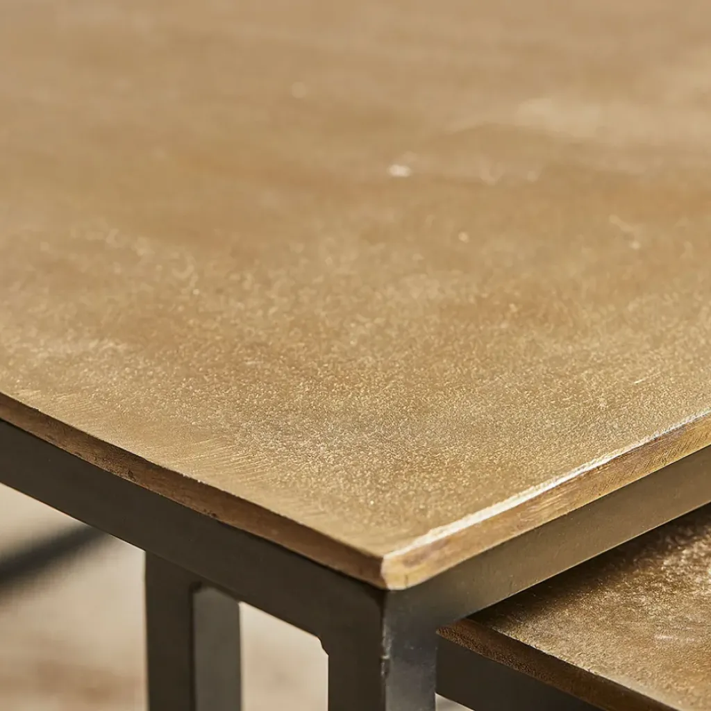 Fabrique de Styles Table basse gigogne (lot de 3) en fer - Félia* Table Basses