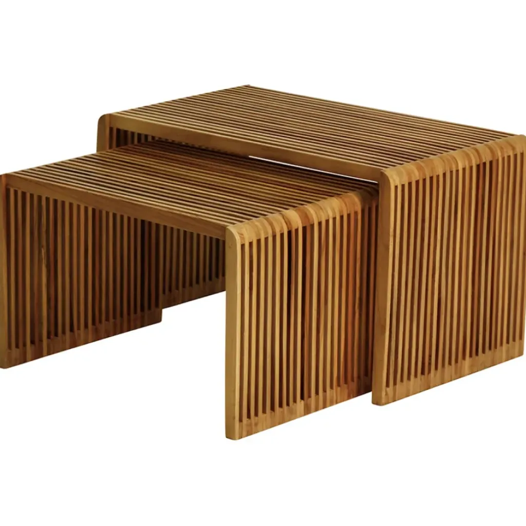 Fabrique de Styles Table basse gigogne (lot de 2) en teck - Soan* Table Basses