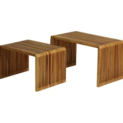 Fabrique de Styles Table basse gigogne (lot de 2) en teck - Soan* Table Basses