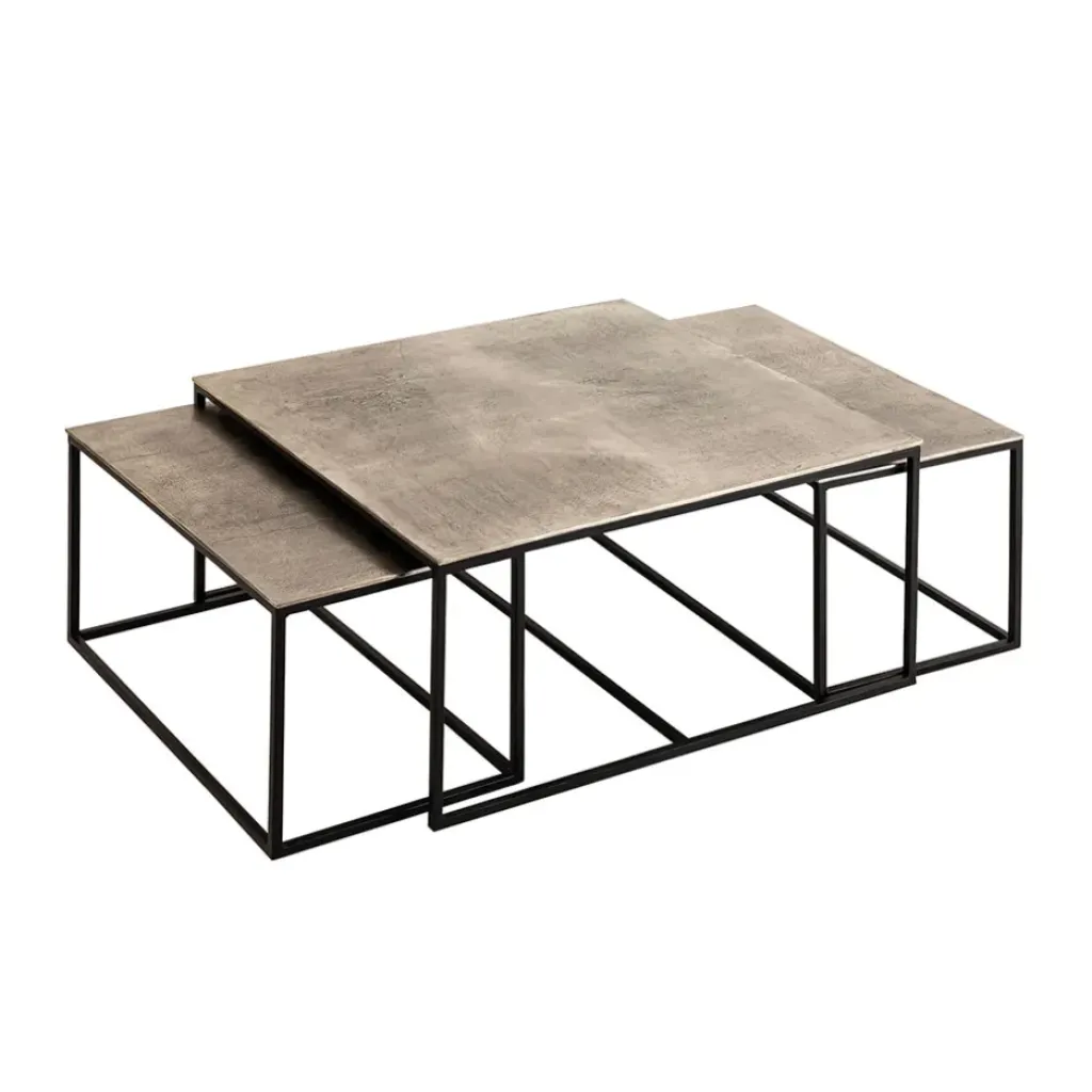 Fabrique de Styles Table basse gigogne (lot de 3) en fer - Félia* Table Basses