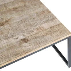 Fabrique de Styles Table basse gigogne (lot de 3) en manguier et fer noir -Noe* Table Basses