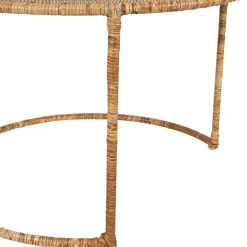 Fabrique de Styles Table basse gigogne ronde (lot de 2) en rotin et fer - Pasil* Table Basses