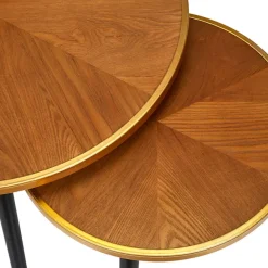 Fabrique de Styles Table basse gigogne ronde (lot de 2) en pin - Faya* Table Basses