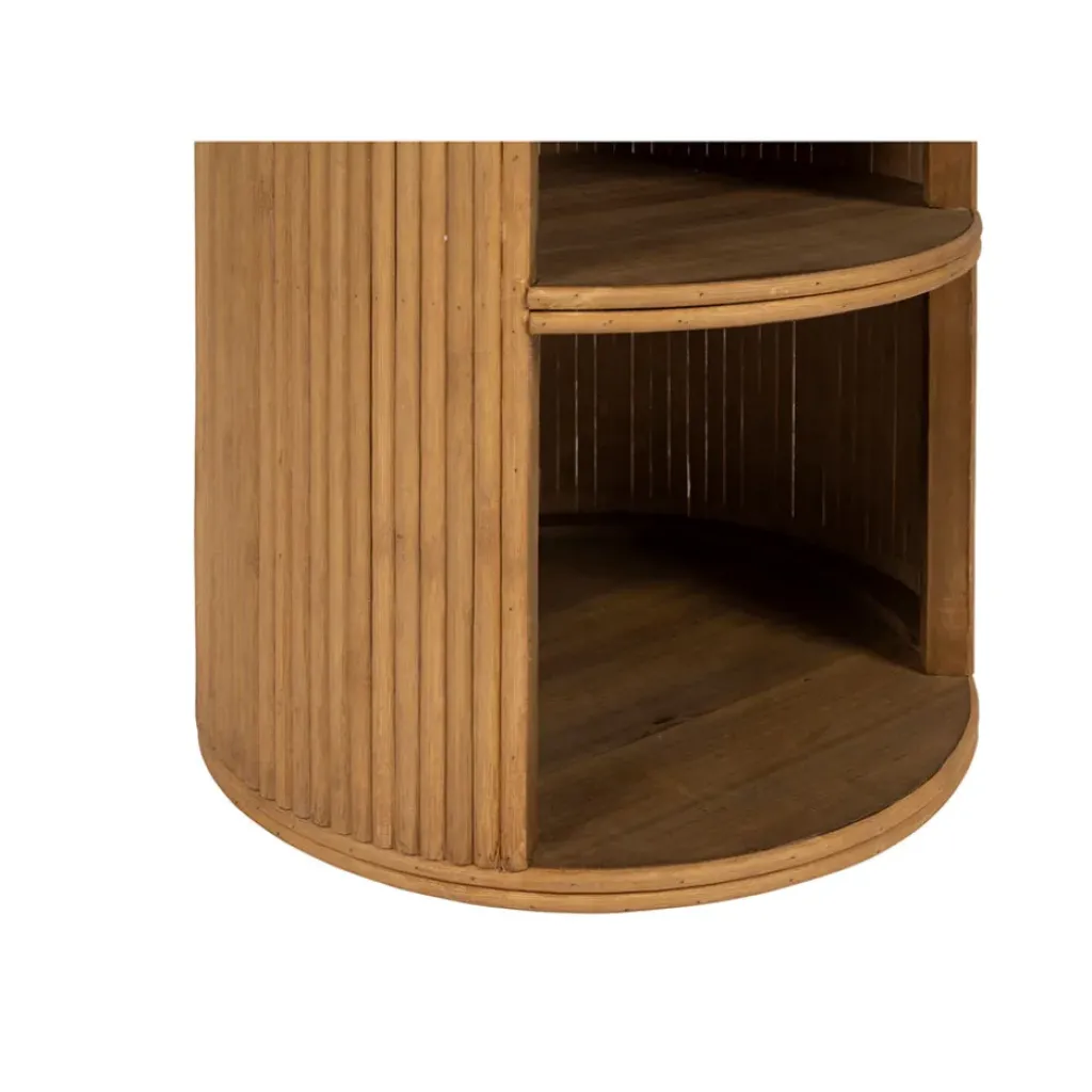 Fabrique de Styles Table de chevet avec 2 niveaux en bambou - Saori* Tables De Chevet