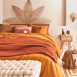 Fabrique de Styles Table de chevet en bois et cannage 1 tiroir - Baia* Tables De Chevet