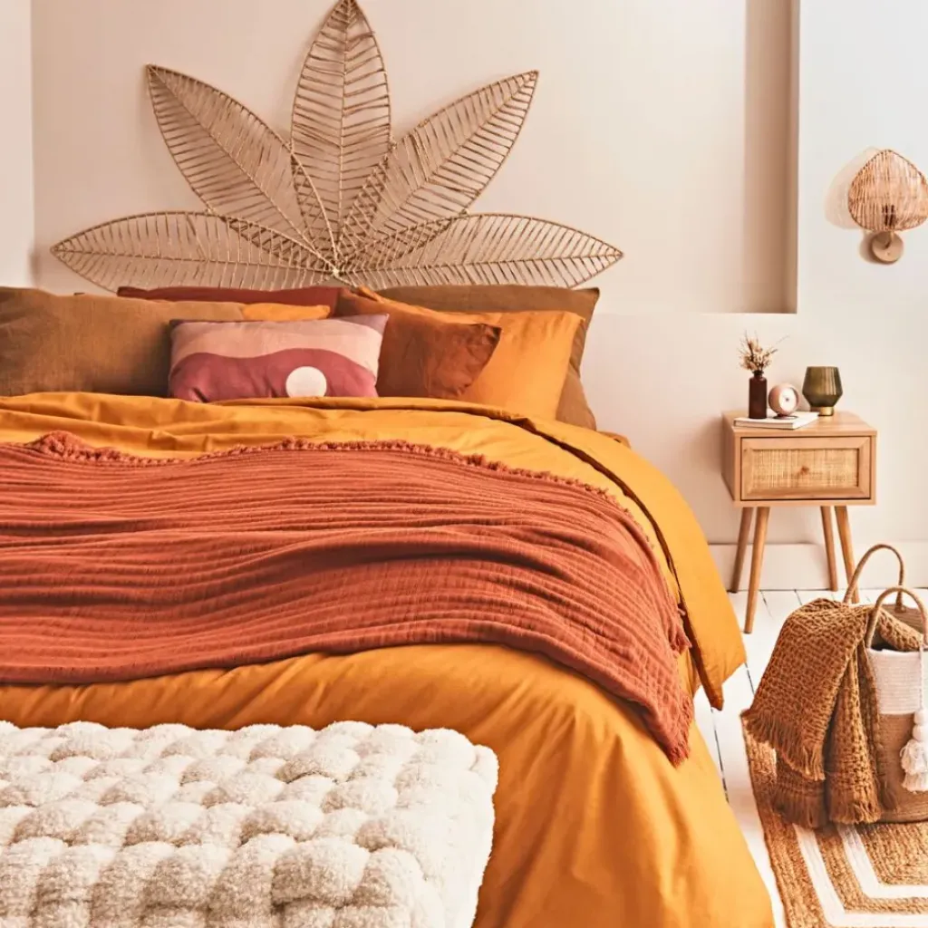 Fabrique de Styles Table de chevet en bois et cannage 1 tiroir - Baia* Tables De Chevet