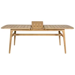 Fabrique de Styles Table de jardin avec rallonge en acacia naturel 180-200x100cm - Cirina*Enfant Tables De Jardin|Jardin