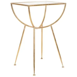Fabrique de Styles Table d'appoint en fer e et verre - Eluminea H60cm* Bouts De Canapé Et Tables D'appoint