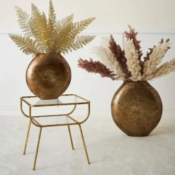 Fabrique de Styles Table d'appoint en fer e et verre - Eluminea H52cm* Bouts De Canapé Et Tables D'appoint