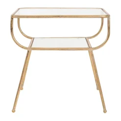 Fabrique de Styles Table d'appoint en fer e et verre - Eluminea H52cm* Bouts De Canapé Et Tables D'appoint