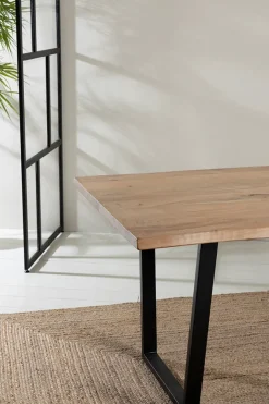 Fabrique de Styles Table en acacia et pieds en fer noir 160x90cm - Brooklyn* Table De Salle À Manger