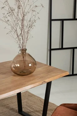 Fabrique de Styles Table en acacia et pieds en fer noir 160x90cm - Brooklyn* Table De Salle À Manger