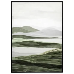 Fabrique de Styles Tableau en toile encadré horizon 52x72cm - Gallery* Tableaux Et Toiles