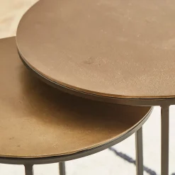 Fabrique de Styles Tables d'appoint gigogne (x2) en fer - Felia* Bouts De Canapé Et Tables D'appoint