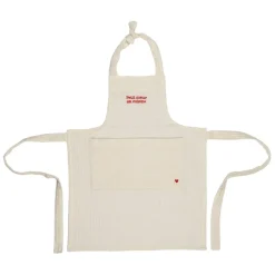 Fabrique de Styles Tablier enfant en coton écru et rouge - Famille* Torchons, Tabliers Et Maniques