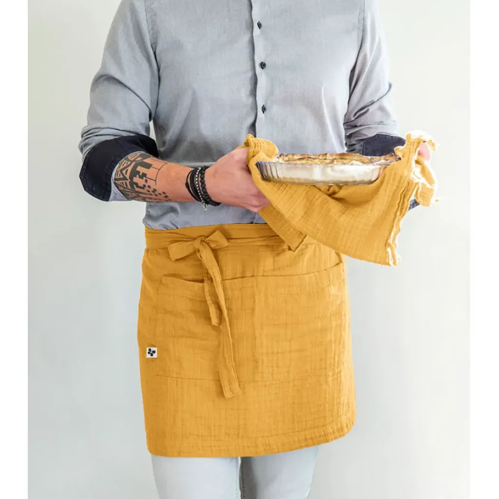 Fabrique de Styles Tablier en gaze de coton 45x80cm - Gaia* Torchons, Tabliers Et Maniques