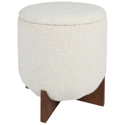 Fabrique de Styles Tabouret coffre en tissu et pin - Alpinia* Poufs Et Tabourets