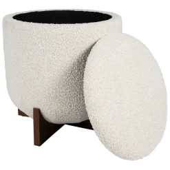 Fabrique de Styles Tabouret coffre en tissu et pin - Alpinia* Poufs Et Tabourets