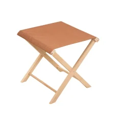 Fabrique de Styles Tabouret d'extérieur pliant en bois et coton terracotta h42cm - Colors*Enfant Bancs, Tabourets|Jardin
