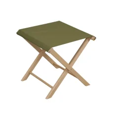 Fabrique de Styles Tabouret d'extérieur pliant en bois et coton vert h42cm - Colors*Enfant Bancs, Tabourets|Jardin