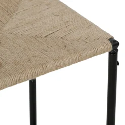 Fabrique de Styles Tabouret en jute naturel et fer noir - madeira* Poufs Et Tabourets