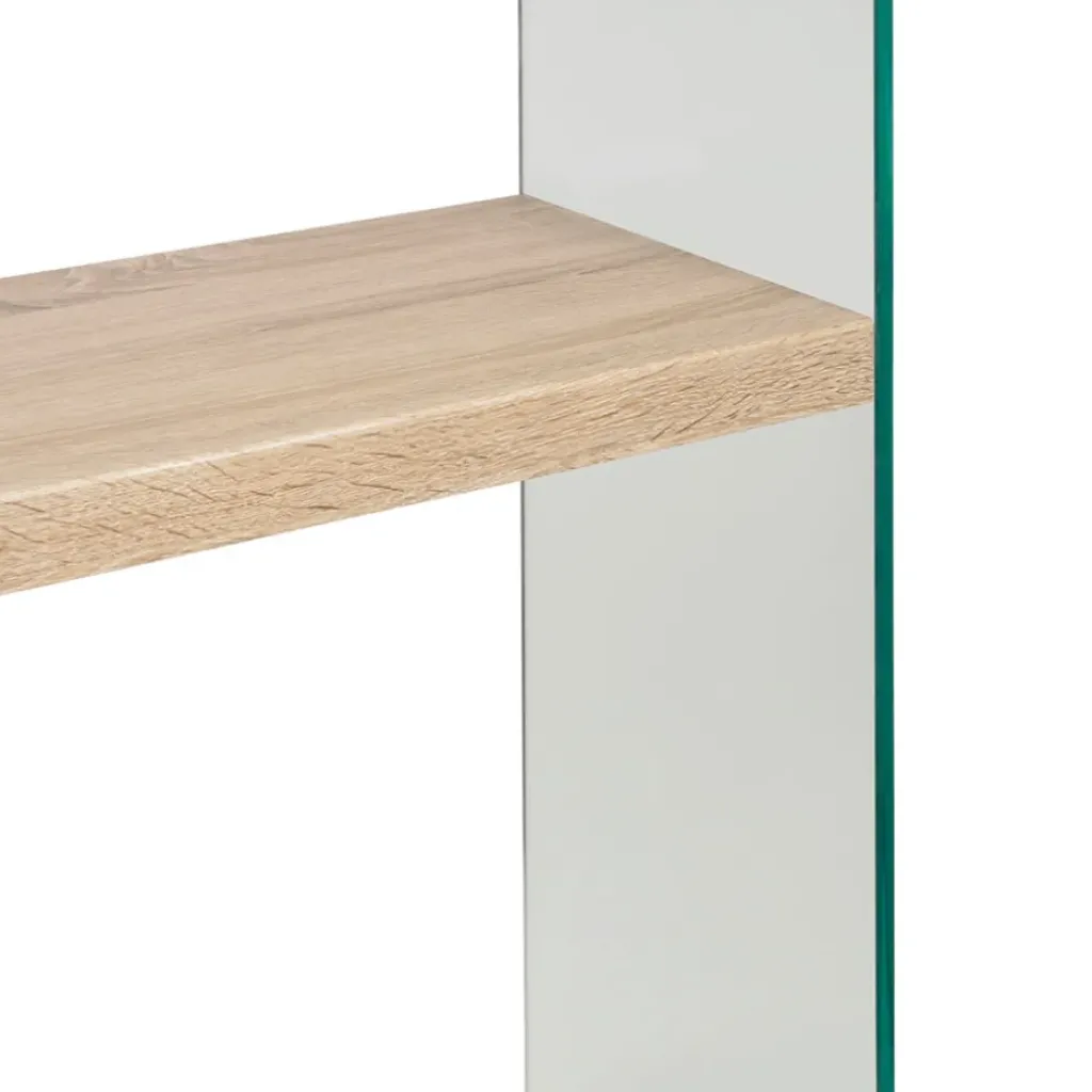 Fabrique de Styles Étagère 3 niveaux en verre trempé et bois h165cm - Adela* Bibliothèques Et Étagères